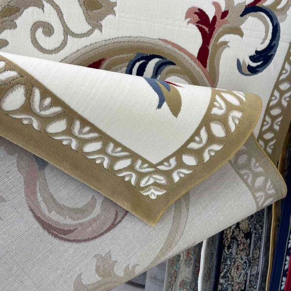 LUMI Turkish Rug HN72B WHITE golden Size 100*300