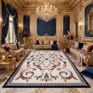LUMI Turkish Rug HN72B WHITE NAVY Size 250*350