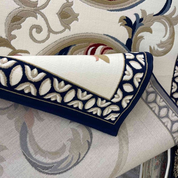 LUMI Turkish Rug HN72B WHITE NAVY Size 250*350