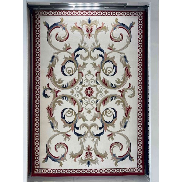 LUMI Turkish Rug HN72B WHITE red Size 150*230