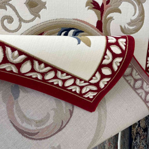 LUMI Turkish Rug HN72B WHITE red Size 150*230