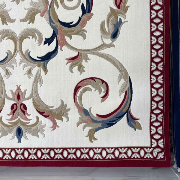 LUMI Turkish Rug HN72B WHITE red Size 150*230