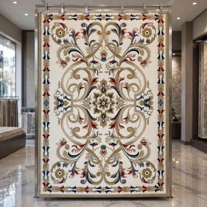 سجاد تركي مولر HN75B ابيض ذهبي مقاس 150*230