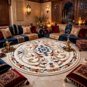 MOLER HN75B Turkish rug WHITE round size 200*200 cm