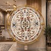 MOLER HN75B Turkish rug WHITE golgen round size 200*200 cm