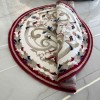 MOLER HN75B Turkish rug WHITE red round size 150x150 cm