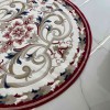 MOLER HN75B Turkish rug WHITE red round size 150x150 cm