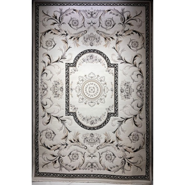 سجاد تركي موناليزا 41185A كريم اسود مقاس 200*300