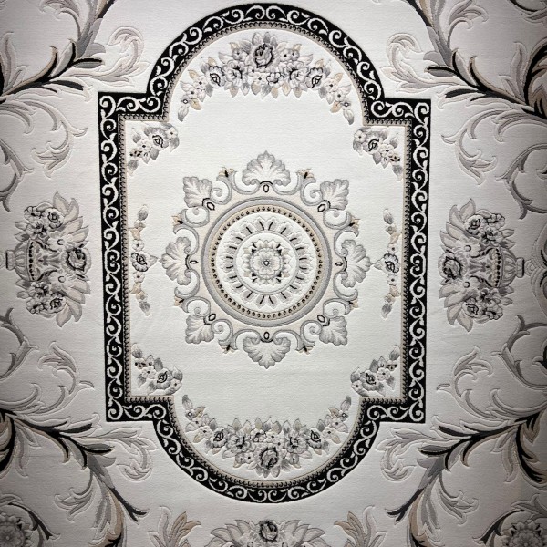 سجاد تركي موناليزا 41185A كريم اسود مقاس 200*300