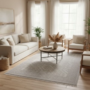 سجاد خيش بيكاسو تركي RE7507 رصاصي مقاس 150*220