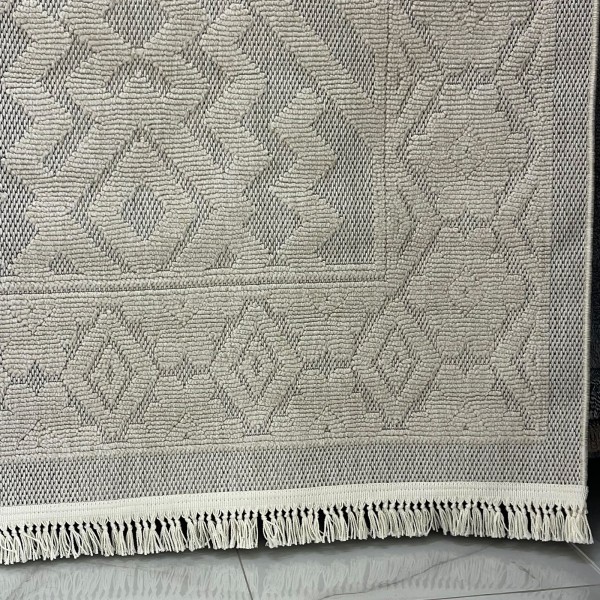 سجاد خيش بيكاسو تركي RE7507 ايفوري مقاس 150*220