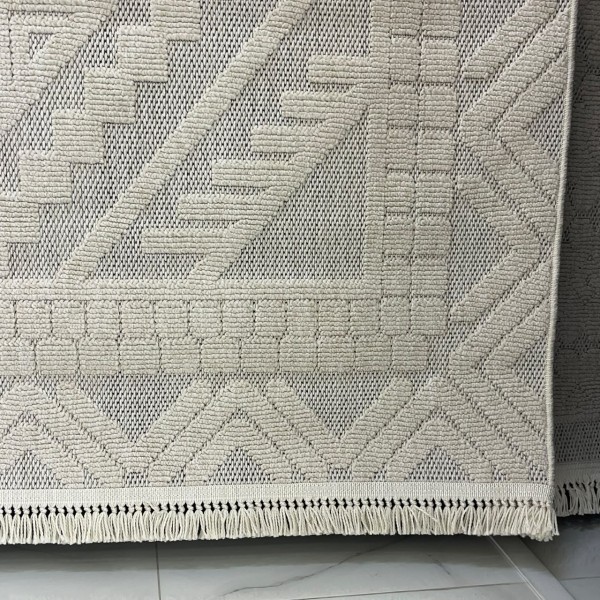 Turkish PICASSO Jute Rug RE7509 IVORY Size 80*150