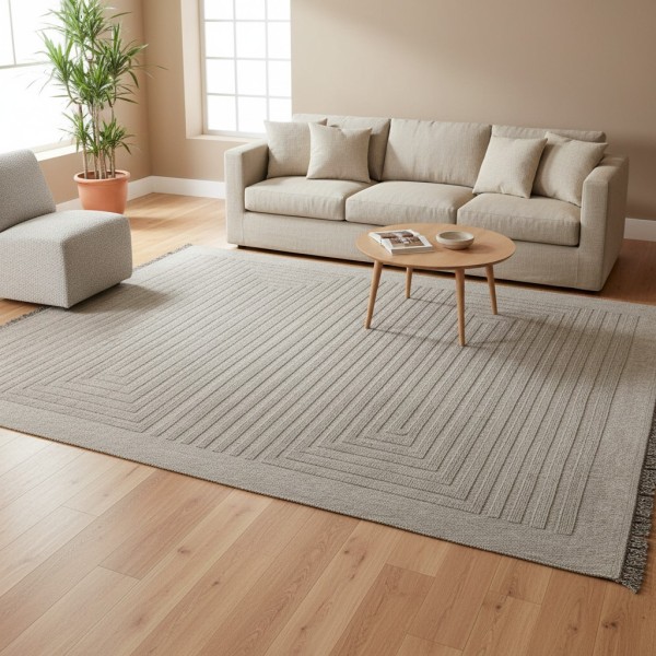 سجاد خيش بيكاسو تركي RE7510 رصاصي فاتح مقاس 250*350