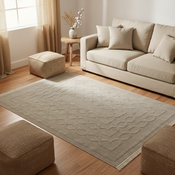 سجاد خيش بيكاسو تركي RE7511 بيج مقاس 150*220