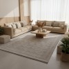 Turkish PICASSO Jute Rug RE7511 Light gray Size 80*150