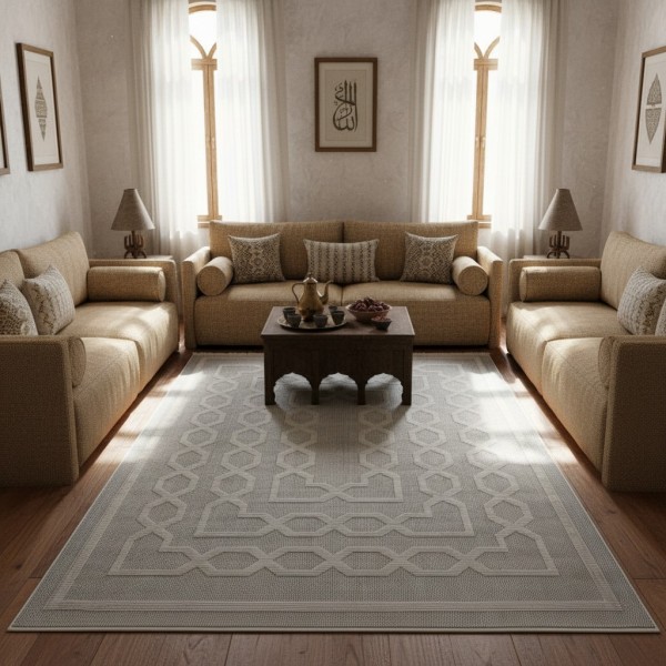 سجاد خيش بيكاسو تركي RE7511 ايفوري مقاس 300*400
