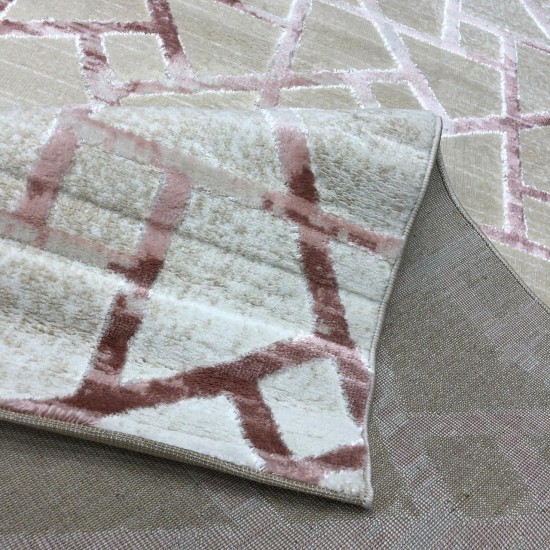 Turkish rugs platinum-084 beige with pink