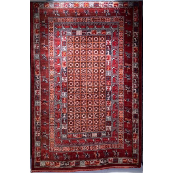 سجاد بلاتينيوم افغاني بخاري تركي H0171B احمر مقاس 250*350