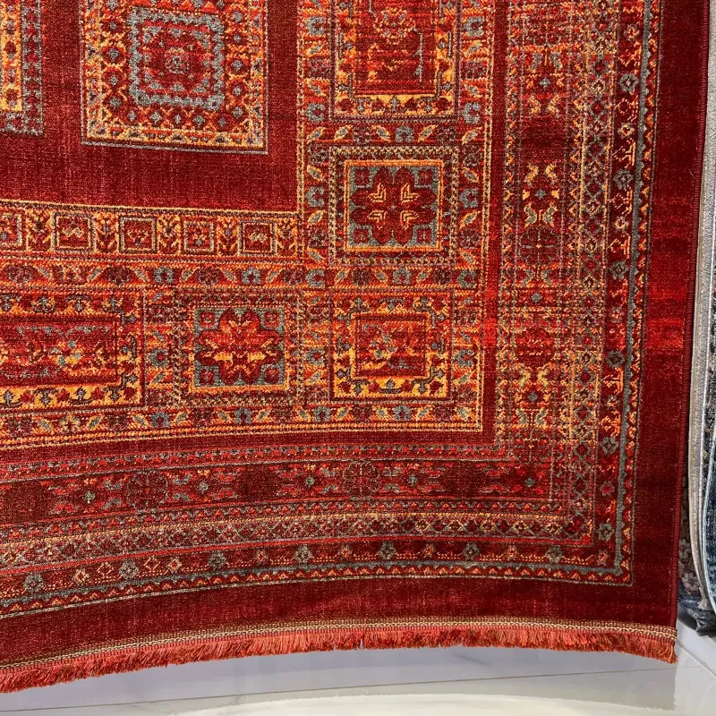 سجاد بلاتينيوم افغاني بخاري تركي H0181B احمر مقاس 80*150