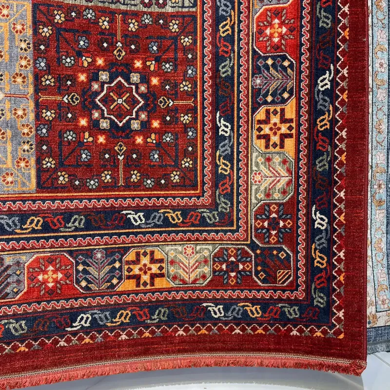 سجاد بلاتينيوم افغاني بخاري تركي OL406C احمر مقاس 100*300