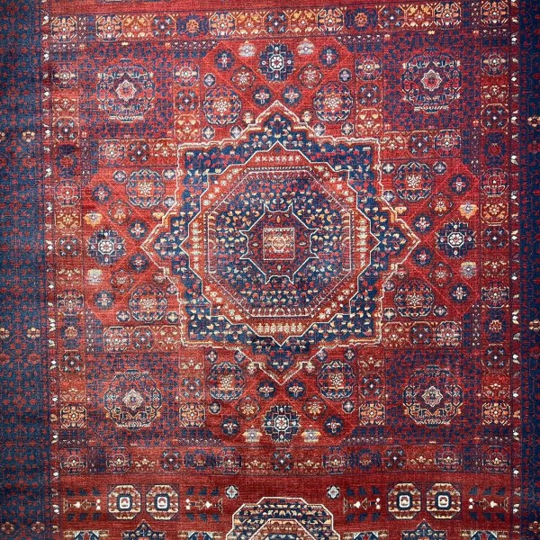 Platinum Afghan Bukhari Turkish Rug OL417B Red Size 80*150