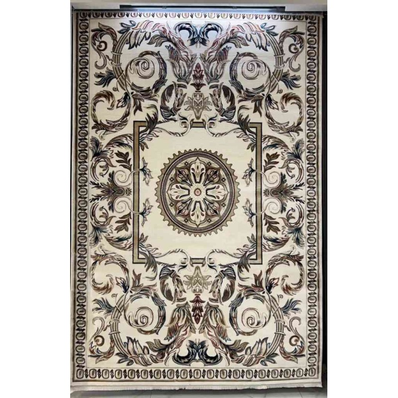 Turkish engraving carpet Iranian pattern cream size 300*400