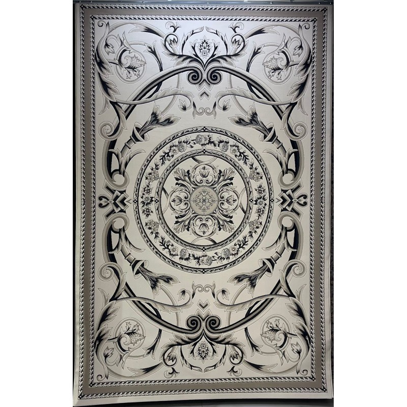Turkish Rug Rajwa G0710K WHITE ANTHRACITE Size 150*220