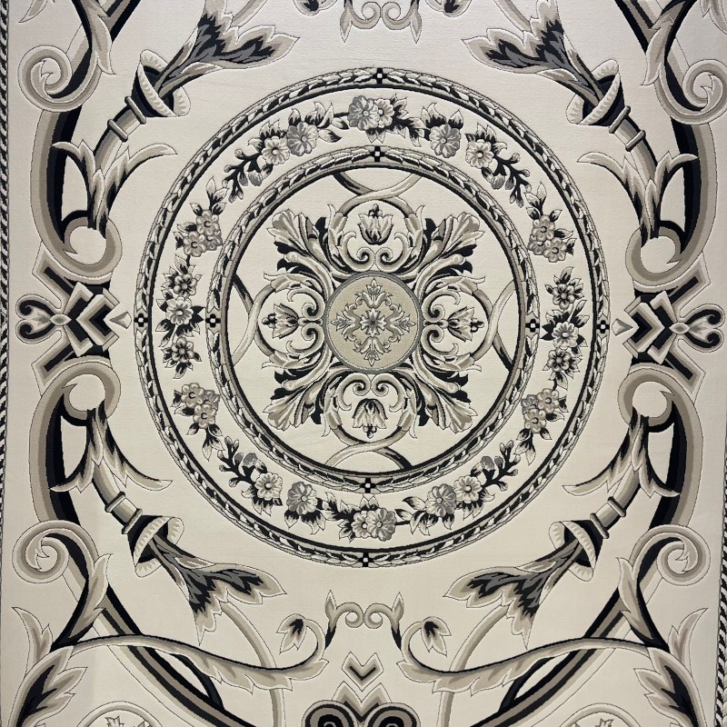 Turkish Rug Rajwa G0710K WHITE ANTHRACITE Size 150*220