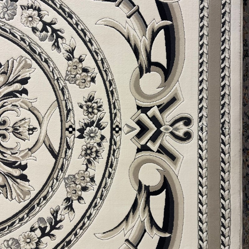 Turkish Rug Rajwa G0710K WHITE ANTHRACITE Size 150*220