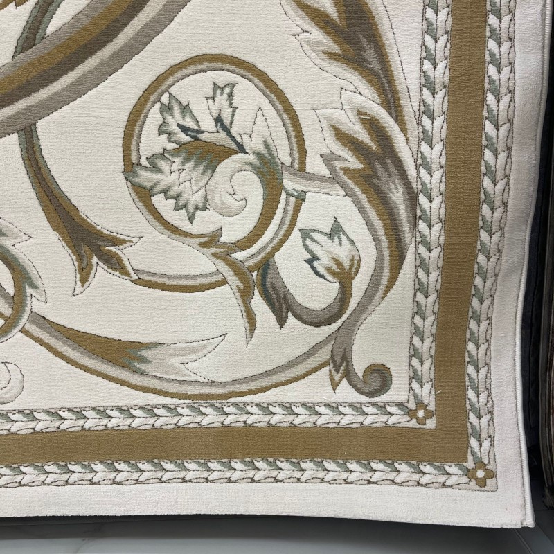 سجاد تركي رجوة G0710K ابيض اخضر مقاس 200*300