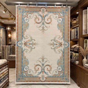 RAMADA Turkish Rug Korean 43631A CREAM AQUA - 100x200 cm Area Rug