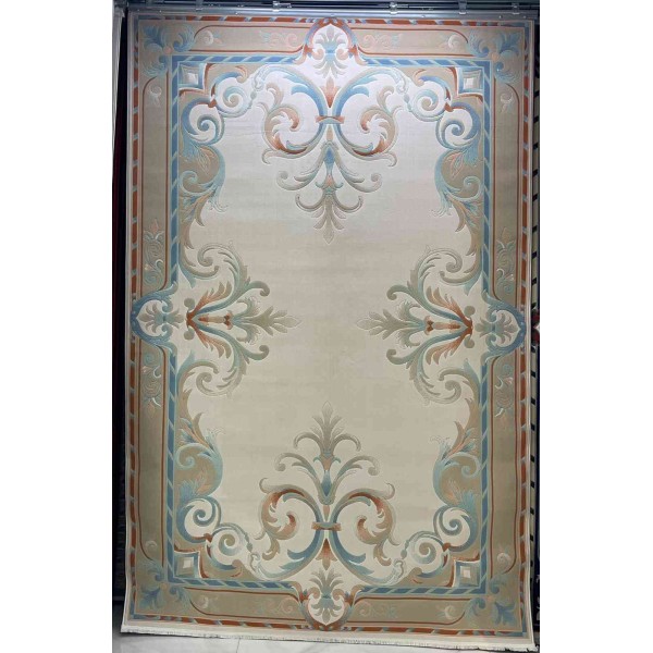 RAMADA Turkish Rug Korean 43631A CREAM AQUA - 100x200 cm Area Rug