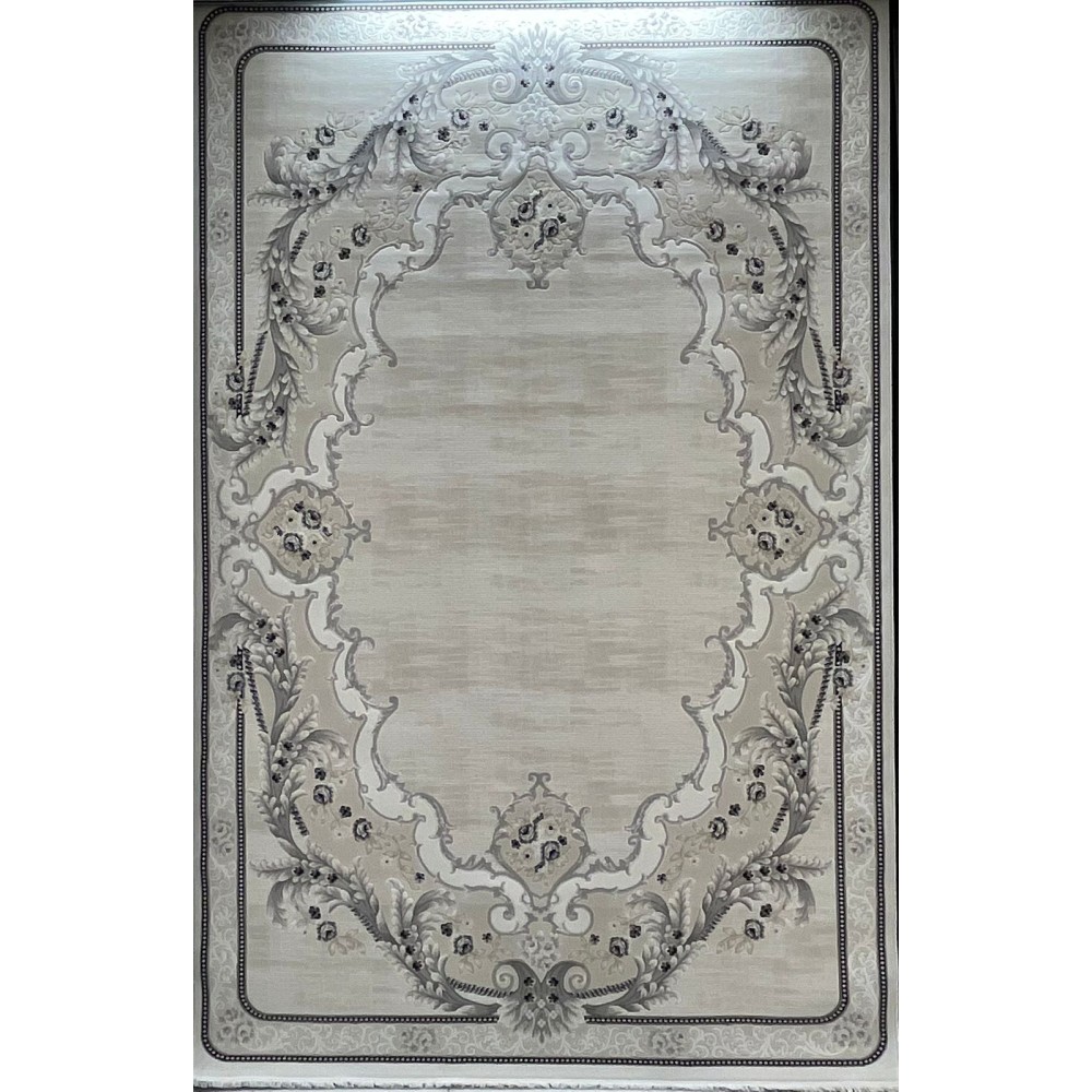 سجاد تركي لوريان 41254A كريم اسود مقاس 80*150