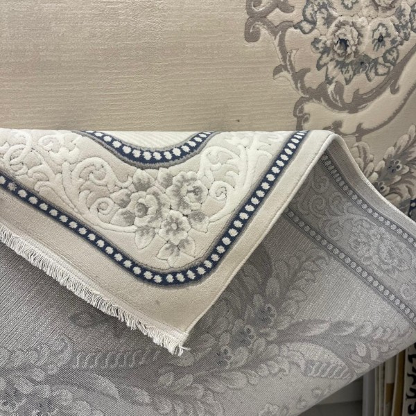 Turkish Lorian 41254A Rug Light beige blue Size 150*220