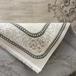 سجاد تركي لوريان 41254A بيج فاتح رصاصي مقاس 400*500