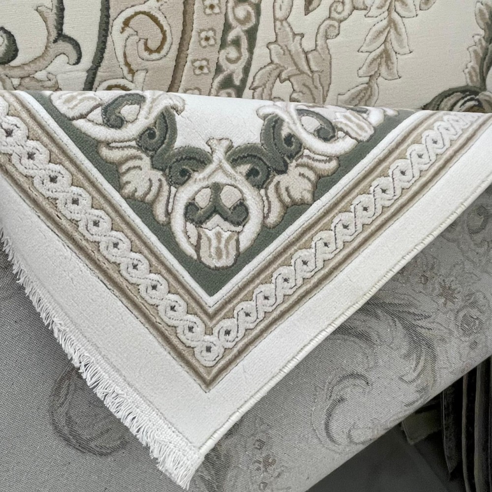 سجاد تركي روما 41580A كريم اخضر مقاس 150*220 سجاد تركي روما 41580A كريم اخضر مقاس 150*220