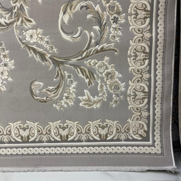 Turkish Lorian 41580A Rug Light beige gray Size 150*220