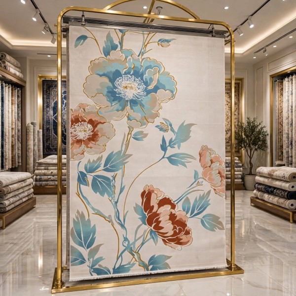 سجاد روز تركي 43638A كريم اكوا مقاس 200*300