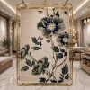 Turkish rose Carpet 43638A CREAM green Size 150*220