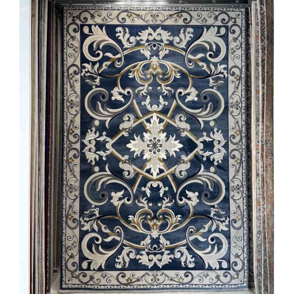 سجاد شرقي رويال تركي G0001 كحلي فاتح مقاس 200*200