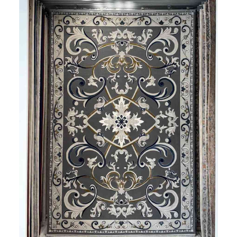 سجاد شرقي رويال تركي G0001 رصاصي مقاس 150*150