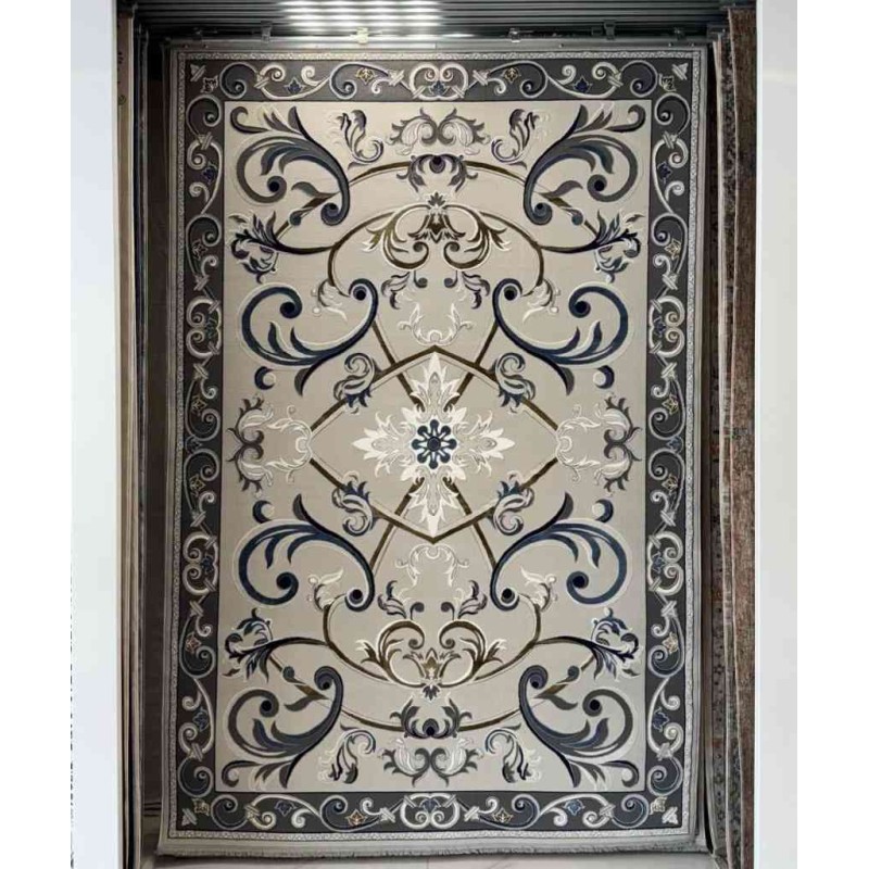 سجاد شرقي رويال تركي G0001 بيج رصاصي مقاس 200*200