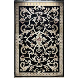 سجاد تركي سفير نقش فرنسي اسود مقاس 400*600