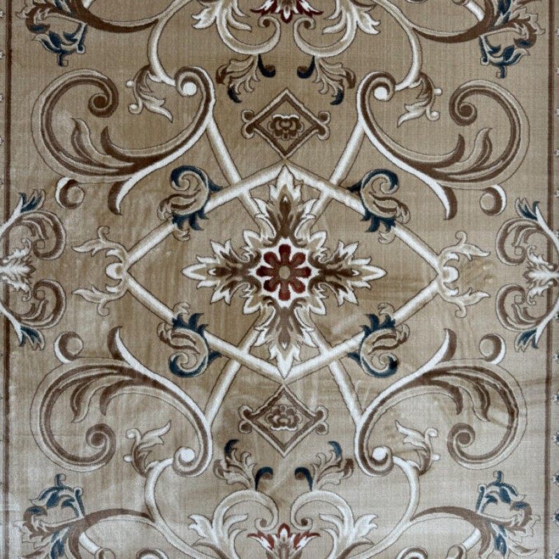 Turkish Ambassador carpet French engraving beige size 250*350