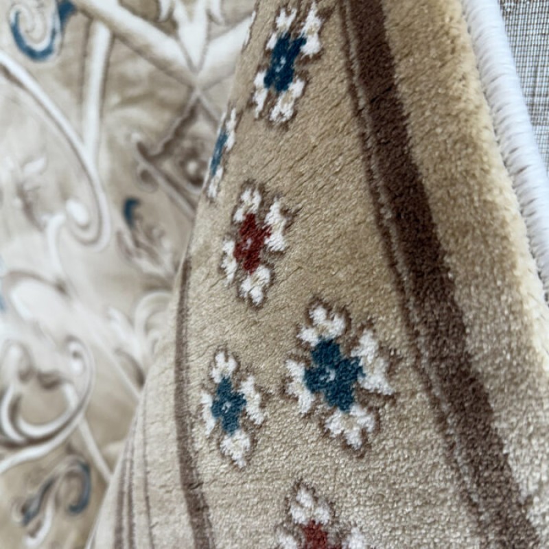 Turkish Ambassador carpet French engraving beige size 250*350