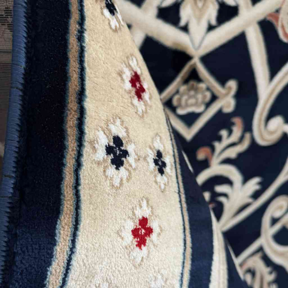 سجاد تركي سفير نقش فرنسي كحلي مقاس 400*500