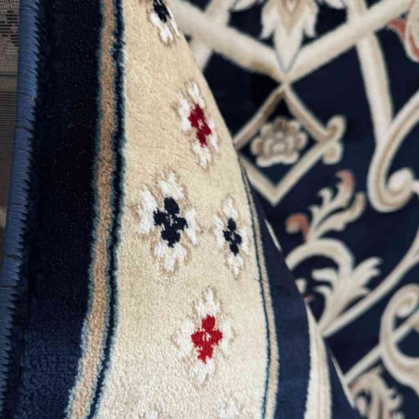سجاد تركي سفير نقش فرنسي كحلي مقاس 100*200
