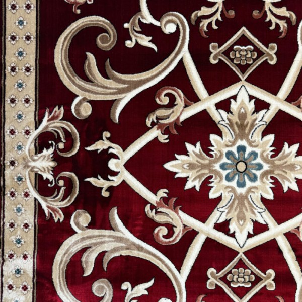 سجاد تركي سفير نقش فرنسي احمر عنابي مقاس 250*350