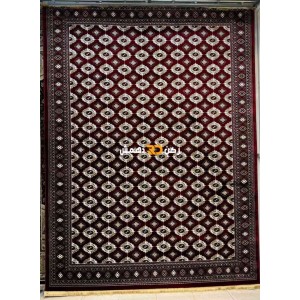 Afghan silk rug soft 2003 red Bukhara style size 80*150