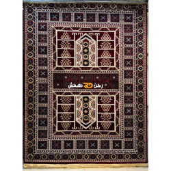 سجاد افغاني حرير ناعم بخارى 2004 احمر مقاس 80*150